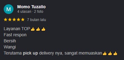Hasil kerja tim Flash Laundry Express 3